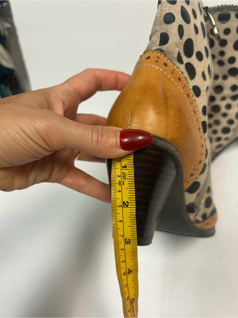L'Artiste Spring Step Boots Perignon Wing-tip Polka Dot Leather Artsy 39 US 8.5 - Picture 13 of 15